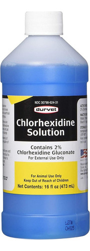 Durvet Clorhexidina Solución 2%, 16 Fl. Onzas.