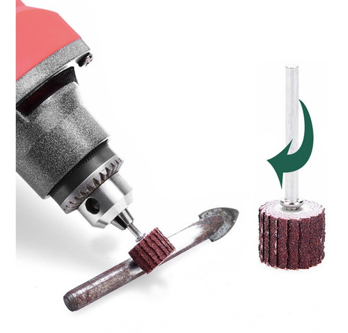 Imagen 5 de 6 de Lijas Torno Dremel Flap Pulido X10 C/ Vastago Electroimporta