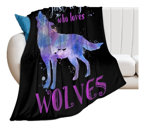 Just Girl Who Loves Wolves Mantas Y Mantas Manta Polar De Mi