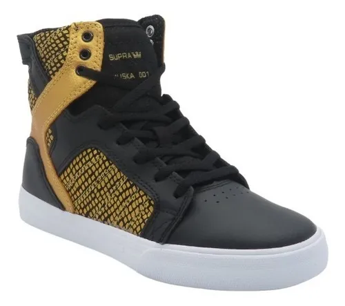 Tenis Supra Skytop Negro dorado