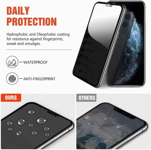 2 Piezas Mica Privacidad Cristal Templado Para Motorola G60/g40 Fusion