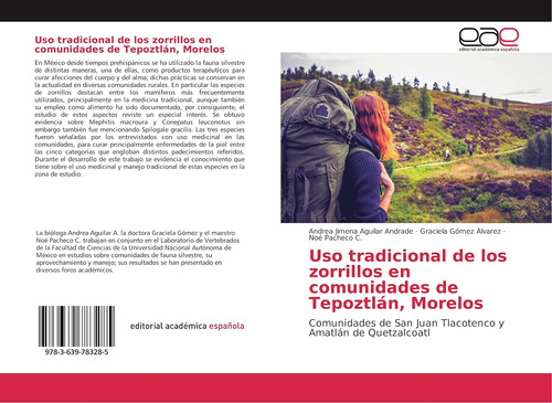 Libro: Uso Tradicional De Los Zorrillos En Comunidades De Te