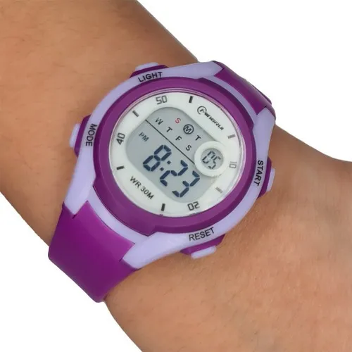 Reloj Digital Niña-Niño Impermeable Verde Mas Estuche Pimushop