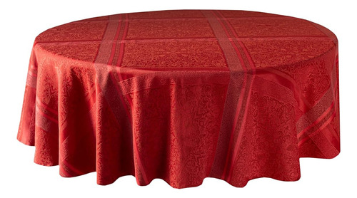 Mantel Redondo 70x70 Pulgadas Tono Ravena Rojo De Navidad Rávena, Rojo Navidad