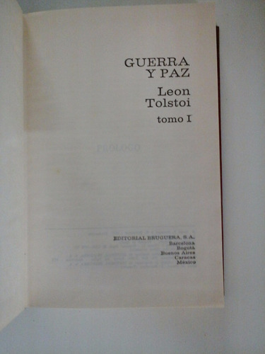 * Guerra Y Paz - Leon Tolstoi (tomo 1 Y 2) 