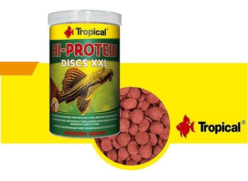 Alimento Tropical Peces Fondo Pleco Hiprotein Disco Xxl 125g