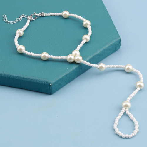 Andelaisi Boho Sandalias Descalzas De Perlas Pulsera De Tobi