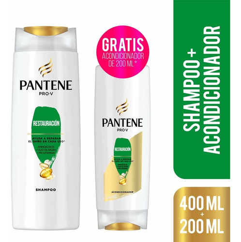 Shampoo Pantene Pro-v Restauración 400ml + Acondicionador Restauración 200ml
