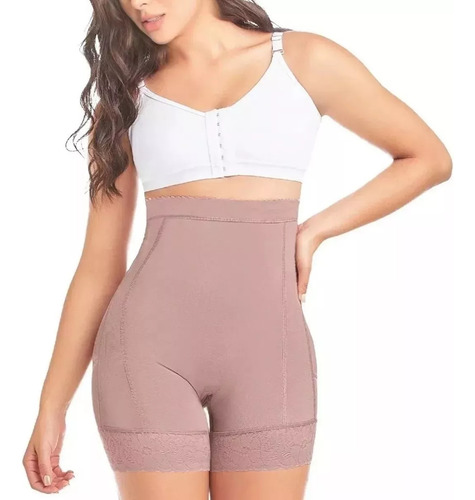 Panty Short Levanta Cola Control Abdominal Alta Compresión Cocoa 2xl