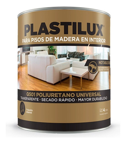 Laca Poliuretano P/ Pisos De Madera Satinado X 4 L Petrilac