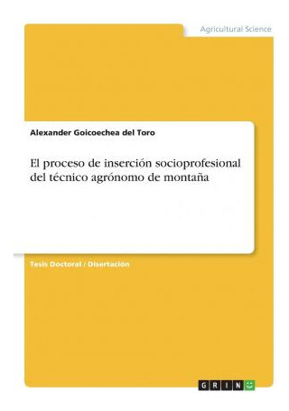 Libro El Proceso De Insercion Socioprofesional Del Tecnic...