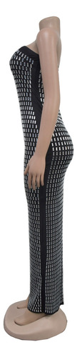 Vestido/vestido De Noite Sem Mangas Com Tachas De Longo