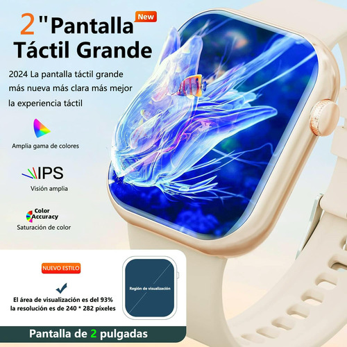 Smartwatch Reloj Inteligente Mujer De 2 - Llamadas Bluetooth Reloj Dama, Monitor De Frecuencia Cardíaca/sueño,