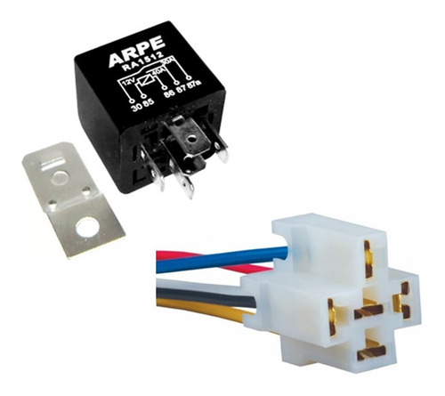 50 Pçs Relé Auxiliar Universal 5 Pinos 40amp 12v C/ Chicote