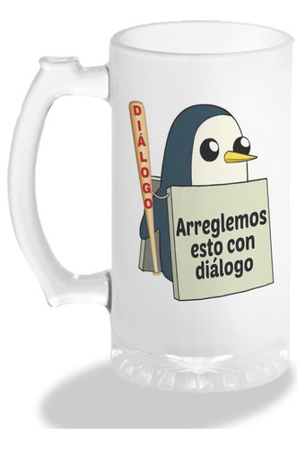 Tarro Cervecero, Frase Arreglemos Esto Con Dialogo, 16oz