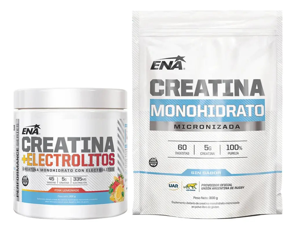 Creatina ENA Sport Monohidrato Electrolitos Sin Sabor