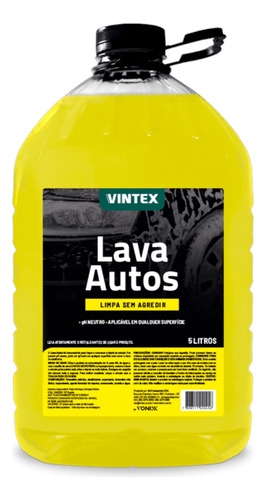 Lava Autos Vintex Shampoo Automotivo Limpa Dá Brilho 5l