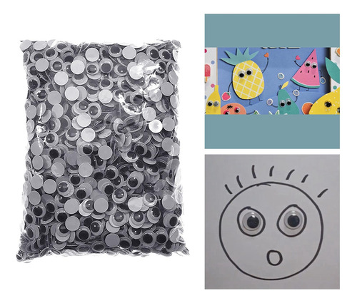 Googly Eyes Wiggle Eyes Movible Negro Para 2000 Piezas 15 Mm