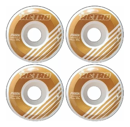 Ruedas Para Skate Retro Street Formula Gold 54mm / Renace