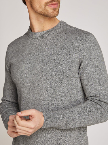 Sweater Mouline Cn Sweater Gris Calvin Klein