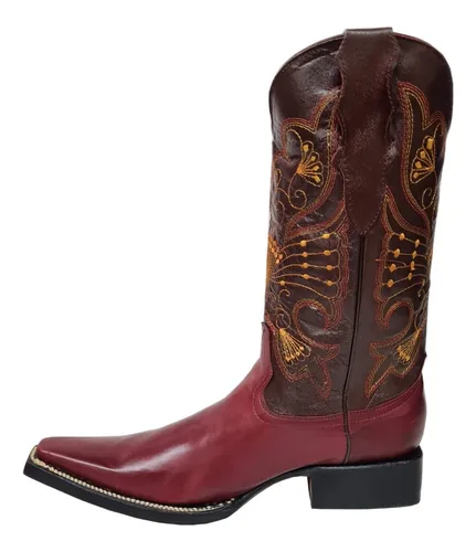 Botas vaqueras para hombre color vino new arrivals