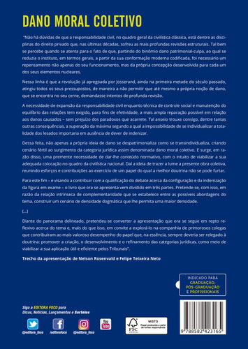 Dano moral coletivo - 1ª edição - 2018, de Leal, Adisson. Editorial Editora Foco Jurídico Ltda, capa mole em português, 2018