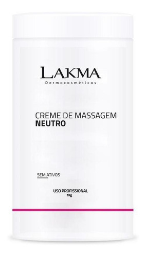 Lakma Creme De Massagem Neutro 1kg