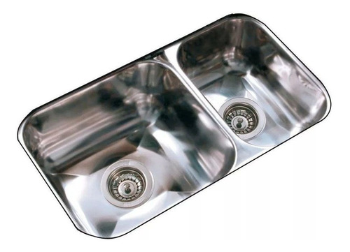 Pileta De Cocina Doble  R37/18 63,3x34x18 - Johnson 