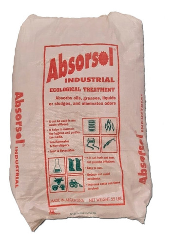Polvo Mineral Absorbente Absorsol X 25 Kg - No Apto Animales