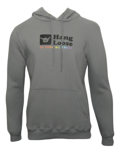 Buzo Con Capucha Hang Loose Hombre Cng1284a-gri/gr