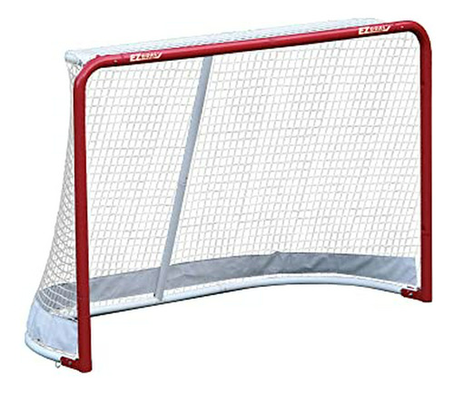 Portería De Hockey  Plegable Pro, 2 Pulgadas, Rojo/blanco - 