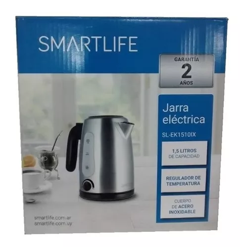 Jarra Eléctrica SMARTLIFE Acero Inoxidable 1,5l ¡2 años de