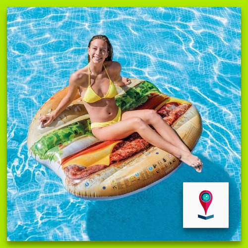 Intex 24145/8 Colchoneta Inflable Hamburguesa P/ Tu Pileta