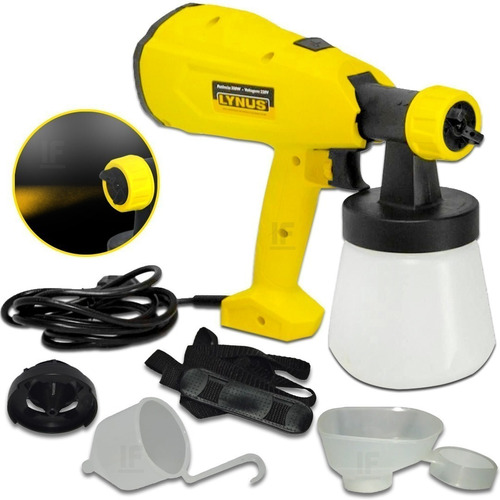 Pistola De Pintura Elétrica Pulverizador Pintura Cor Amarelo 220V