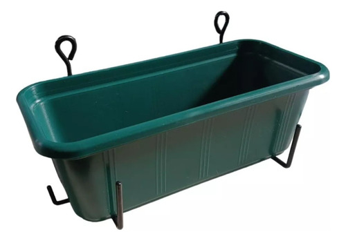 Maceta Jardinera Matri De 60cm + Soporte De 60cm Barro Terracota Verde Negro Blanco Maceta Jardinera Soporte