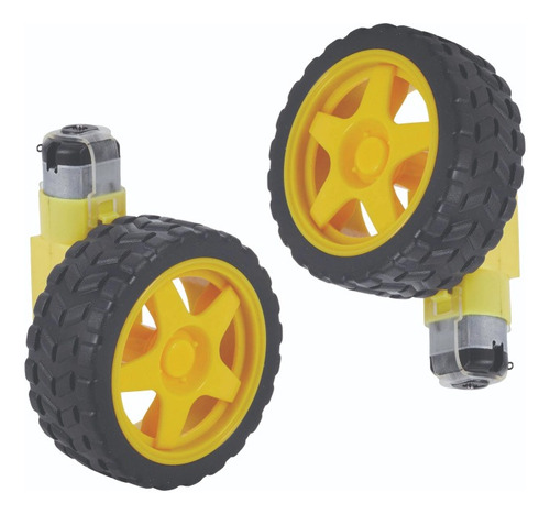 2 X Motor Dc 3-6v Caixa De Redução Eixo Duplo Rob Arduino Nf