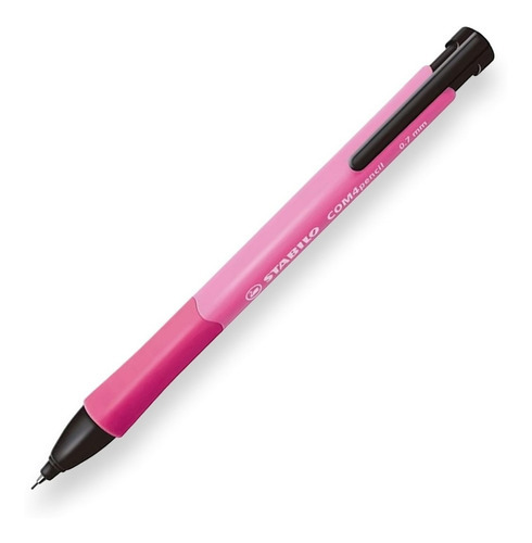 Lapiseira Stabilo Pencil Rosa 0.7mm Com Grip Emborrachado