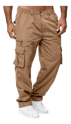 Pantalones Cargo Rectos Casuales For Exteriores For Hombre