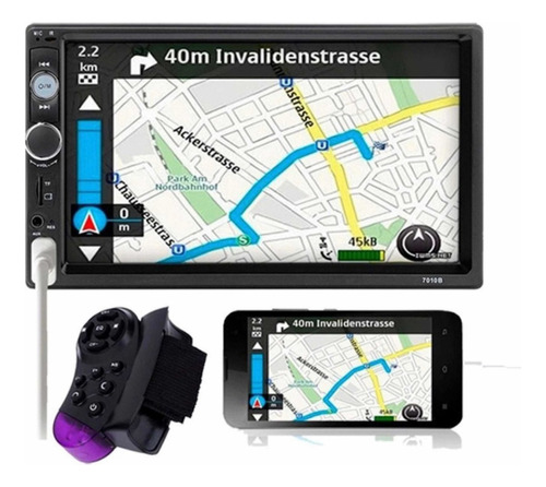 Radio Auto 2 Din Mirrorlink + Mando Al Volante Usb Bluetooth