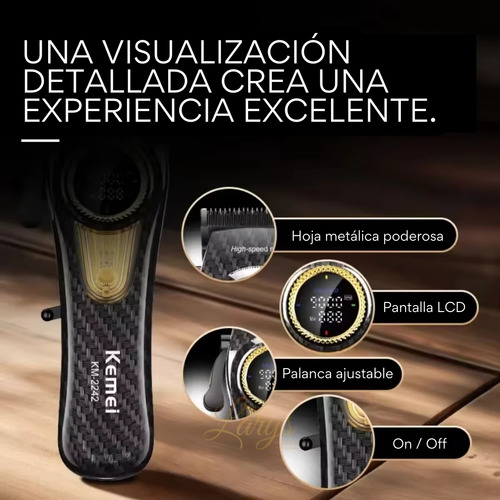 Máquina De Corte Inalámbrico Kemei Km-2242 Negra 220v
