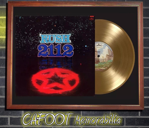 Rush 2112 Tapa Lp Y Disco De Oro Enmarcados