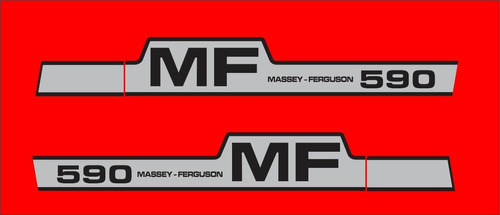 Kit Adesivos Trator Faixas Massey Ferguson Mf 590 Completo