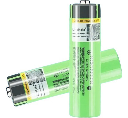 Pack 2 Pilas 18650 3.7v 3400mah Liitokala Ncr18650b C/punta