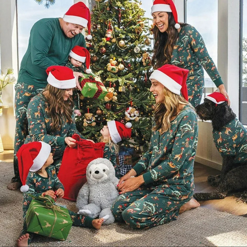 . Conjunto De Pijama Estampado For Padres E Hijos Christmas