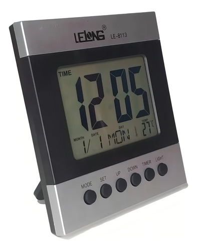 Relógio Mesa Digital Alarme Calendário Temp. Lelong Le-8113