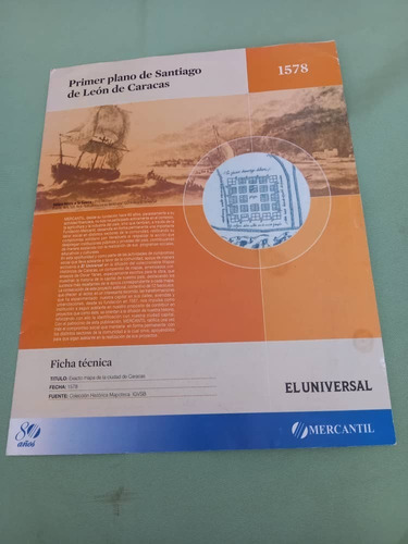 Plano Historico Santiago De Leon De Caracas - Año 1578 - 