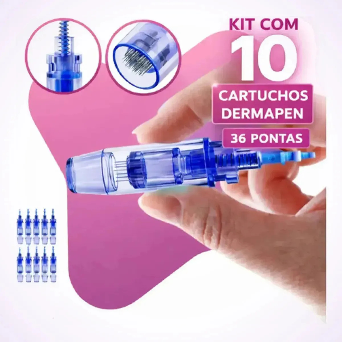 Kit 10 Cartuchos De 36 Pontas Para Dermapen Com Anvisa