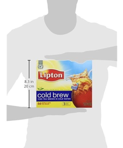 Lipton, Té Negro, Cerveza Fría, Bolsitas De Té De Tamaño Fam