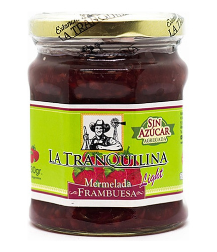 Mermelada De Frambuesa Light La Tranquilina 330 Gr.