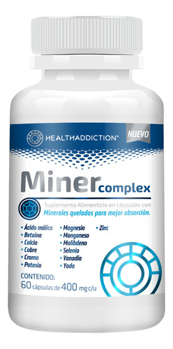 Healthaddiction Minerales Quelados Miner Complex 60 Capsulas